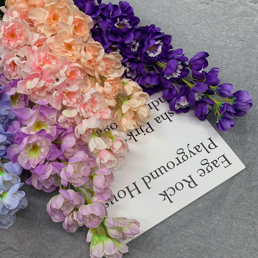 100CM Outdoor artificial flower simulation high-branched large violet silk flower swallow grass wedding top decoration home store soft decoration wholesale artificial flowers